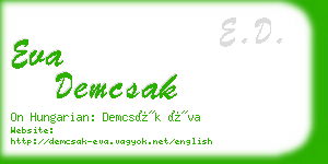 eva demcsak business card